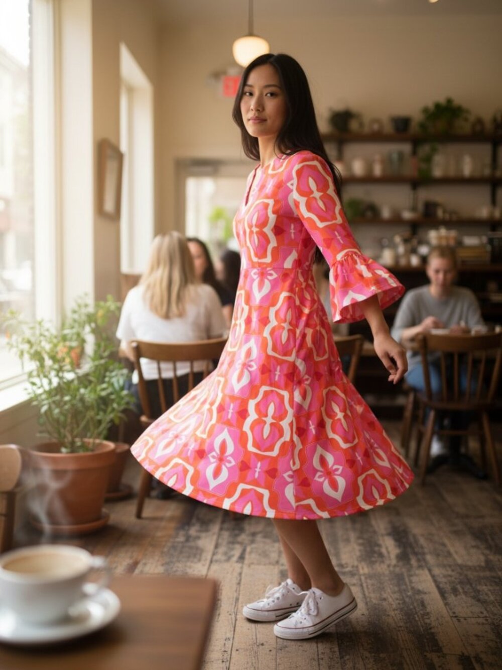 Jude Connally Kerry Flutter Sleeve Dress NWT Small - Picture 2 of 11